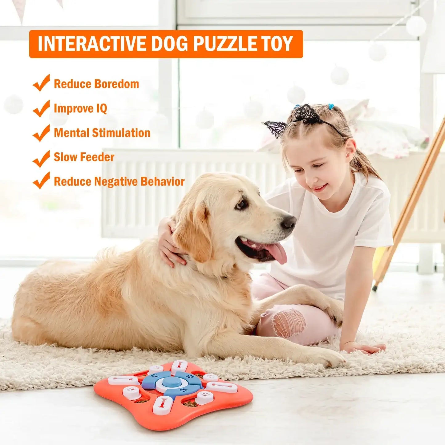 Chewzzle™ MindMaze Puzzle Toy – Interactive IQ Treat Dispenser for Dogs of All Sizes