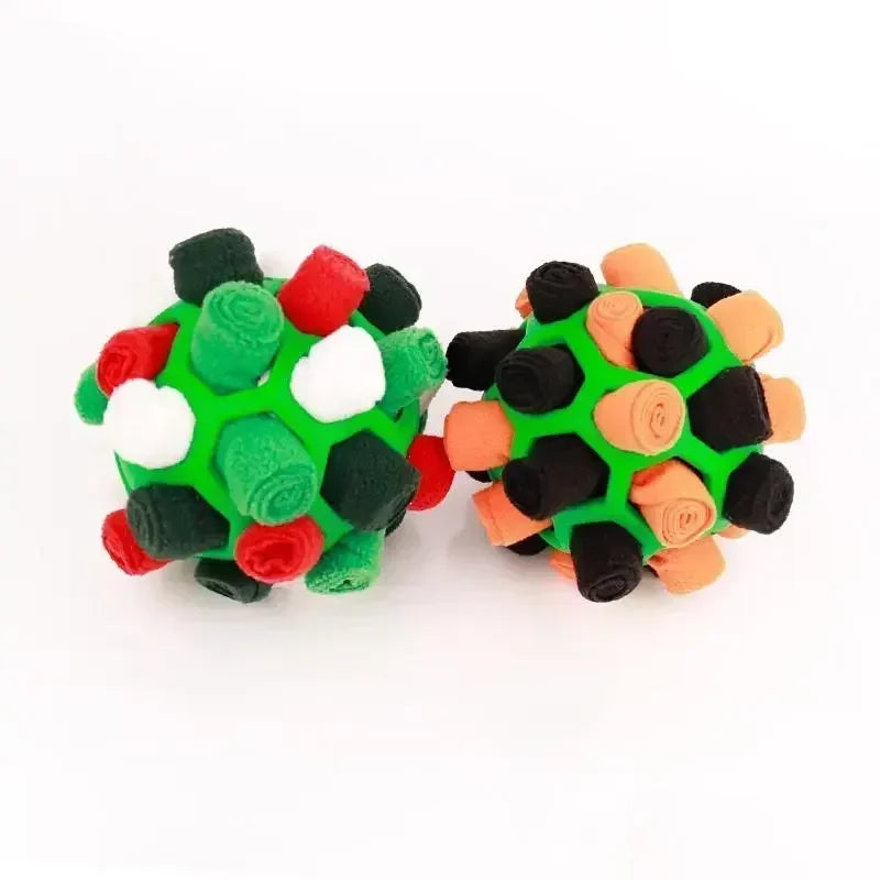 Chewzzle™ SnuffleSphere – Plush Foraging Puzzle Ball for Dogs | Slow Feeder & Training Toy