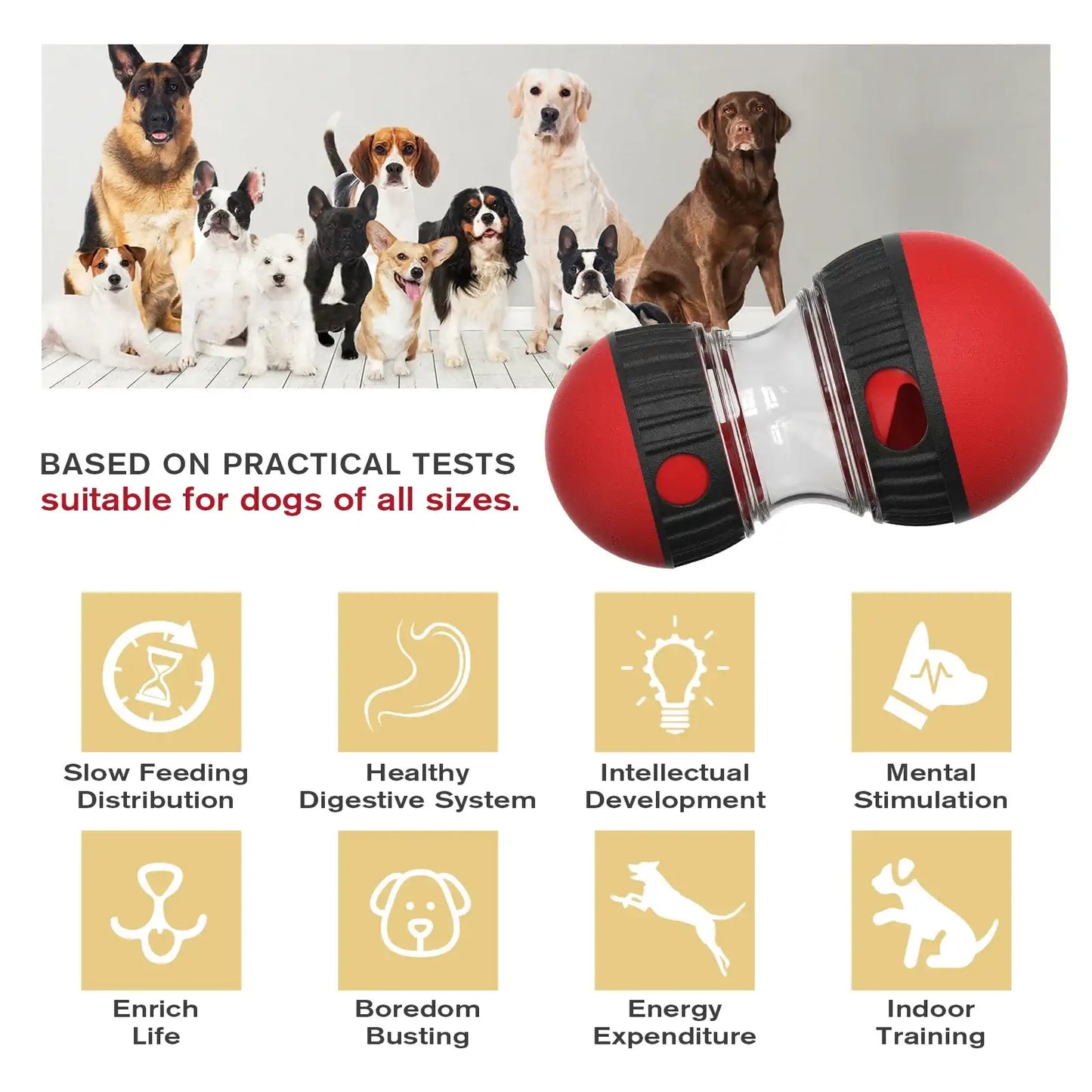 BrainBoost™ Interactive IQ Ball – Treat Dispensing Puzzle Toy for Dogs & Puppies