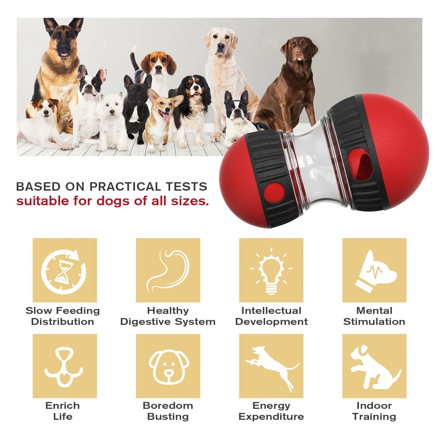 BrainBoost™ Interactive IQ Ball – Treat Dispensing Puzzle Toy for Dogs & Puppies