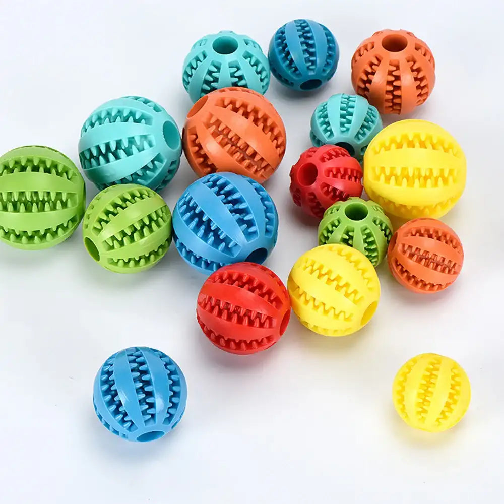 Chewzzle™ TreatBall – Durable Rubber Dog Ball for Chewing, Dental Health & Interactive Feeding