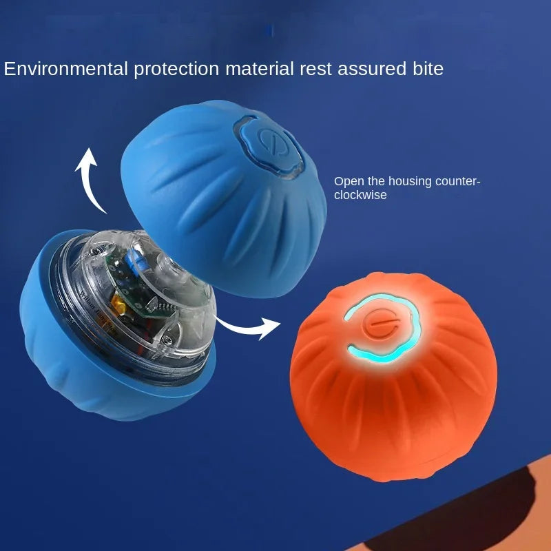 SmartBounce™ Automatic Rolling Dog Ball – USB Rechargeable Interactive Toy for Small & Medium Dogs