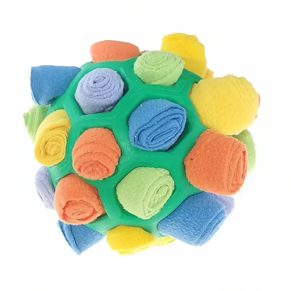 Chewzzle™ SnuffleSphere – Plush Foraging Puzzle Ball for Dogs | Slow Feeder & Training Toy
