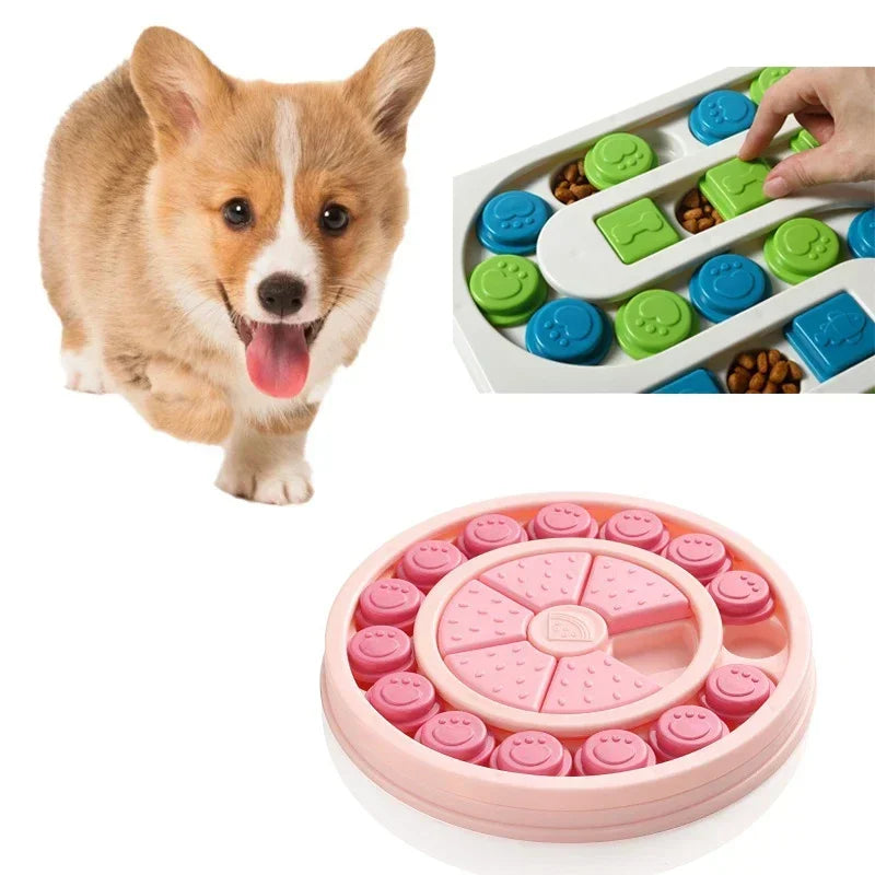 Chewzzle™ PuzzleFeast IQ Toy – Slow Feeder & Food Dispenser Bowl for Dogs and Puppies