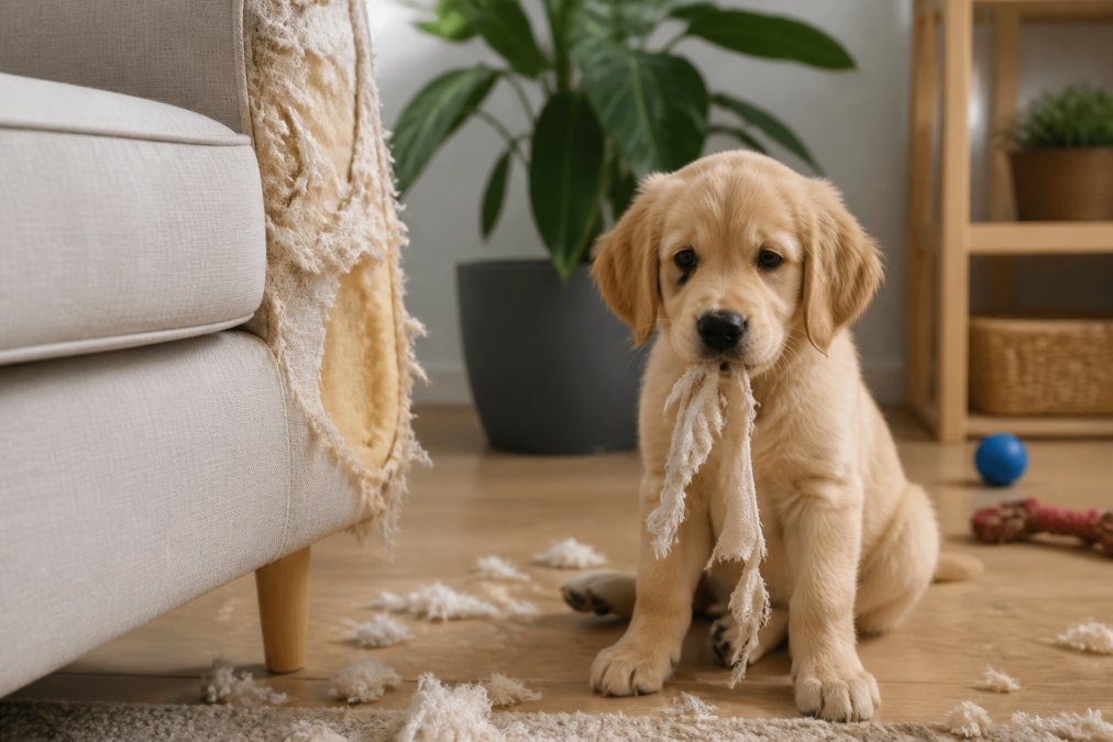 How to Stop Puppy From Chewing Furniture
