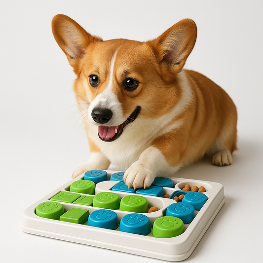 Chewzzle™ PuzzleFeast IQ Toy – Slow Feeder & Food Dispenser Bowl for Dogs and Puppies