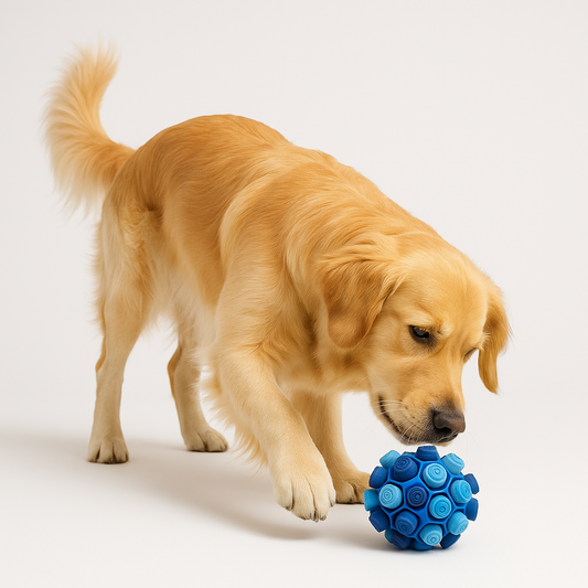Chewzzle™ SnuffleSphere – Plush Foraging Puzzle Ball for Dogs | Slow Feeder & Training Toy