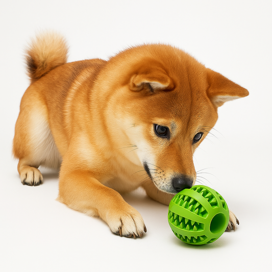 Chewzzle™ TreatBall – Durable Rubber Dog Ball for Chewing, Dental Health & Interactive Feeding